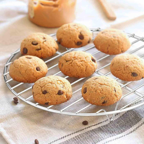 TeamFar Round Cooling Rack Set of 2, 7½ Inch Round Baking Steaming Roasting Rack Set Stainless Steel, Healthy & Dishwasher Safe, Mirror Finish & R...