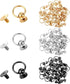 Leather Rivet Kit,Ymapinc 60 Sets Pull Ring Rivet-Screwback Round Head Rivet with Pull Ring(8mm),Purse Making Supplies,DIY Phone Case Kit,Round He...