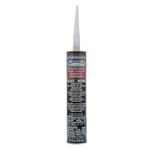 Barrier Bond Black Polyurethane Seam Sealer Adhesive Compound - 10.5 fl. Ounce Cartridge Tube, Automotive Seam Sealer Black - RV Roof Sealant...