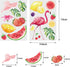 80 Pieces Summer Flamingo Window Sticker Hawaii Window Decals Flamingo Watermelon Strawberry Window Sticker for Bedroom Living Room Swimming Pool ...