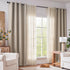 jinchan Blackout Linen Textured Curtain 84 Inches Long for Living Room Thermal Insulated Grommet Top Window Drape for Bedroom 38x84 Greyish Beige ...