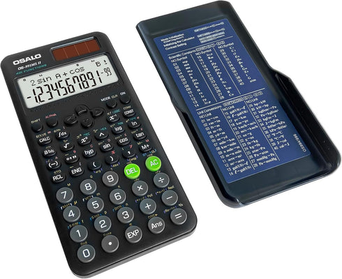 OSALO Scientific Calculator 401 Function 10+2 Digits Display Solar Battery Calculators Fraction Statistics Integral for Middle and High School Col...