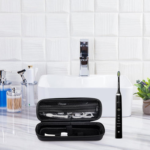 Hooqict Electric Toothbrush Travel Case for Oral-B Pro 1000, 2000, 3000, 3500, 1500 Travel Toothbrush Holder with Mesh Pocket for Accessories, Pro...