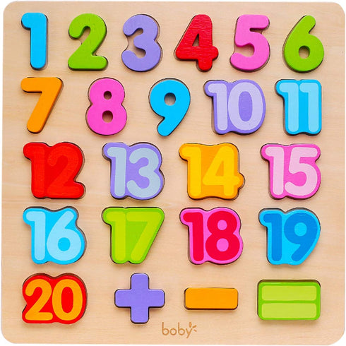 Wooden Number Puzzle Toys, ABC Letter & Number Puzzle for Toddlers 1 2 3 Year Old, Preschool Learning Toys for Kids, Educational Name Puzzle Gift ...