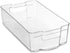 Home Basics Clear Acrylic Food Storage Container Bin for Fridge Freezer or Pantry, Stackable with Handles. Organize Fruit, Vegetables, Yogurt, Sna...