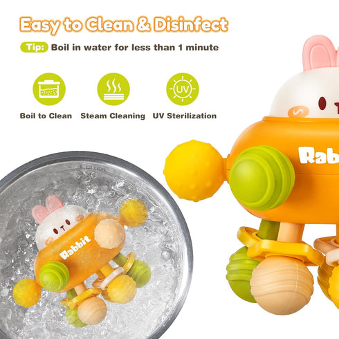 Baby Sensory Teething Toys, Baby Teethers Montessori Toys for 0-6 6-12 Months, Gifts for Newborn Infant Boys Girls 3 6 9 12 18 Months 1 One Year O...