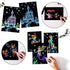Magic Scratch Art Paper(7.9"x5.5") Rainbow Landscape Engraving Art Mini Scratchboard DIY Pads for Adults and Kids, Crafts Set: 12 Sheets Scratch P...