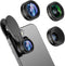 Phone Camera Lens 3 in 1 Kit, COSULAN Phone Lens Kit - 235° Fisheye Lens + 25X Macro Lens + 0.62X Wide Angle Lens, Clip on Cell Phone Lens Camera ...