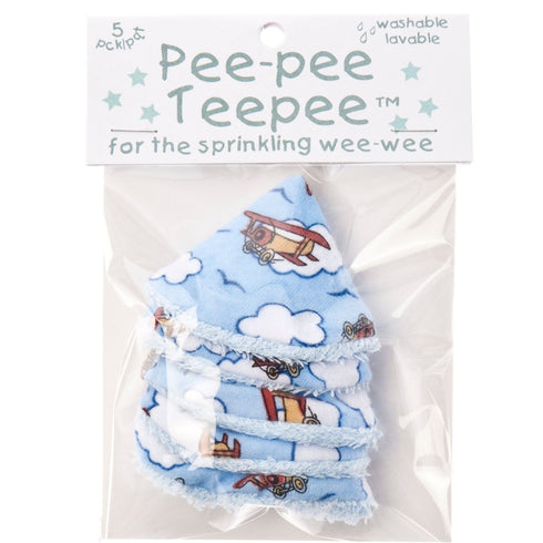 Peepee Teepee for the Sprinkling WeeWeee, Baby Pee Shield , Airplane Design - 5 pack...
