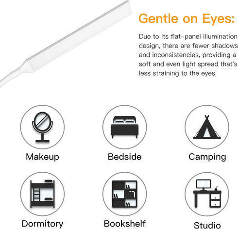 ORALUCE Clip on LED Desk Lamp Reading Light, 3 Modes 10 Brightness Dimmable Clip on Desk Light, Flexible Gooseneck Swing Arm Desk Lamp with Clamp ...