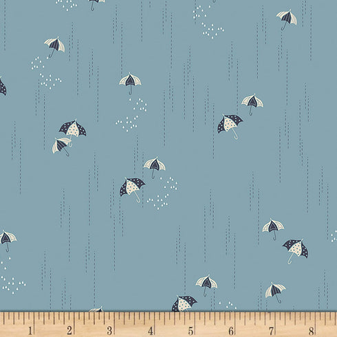 Art Gallery Fabrics Art Gallery Charleston Rainbrella Mist Fabric, Blue...
