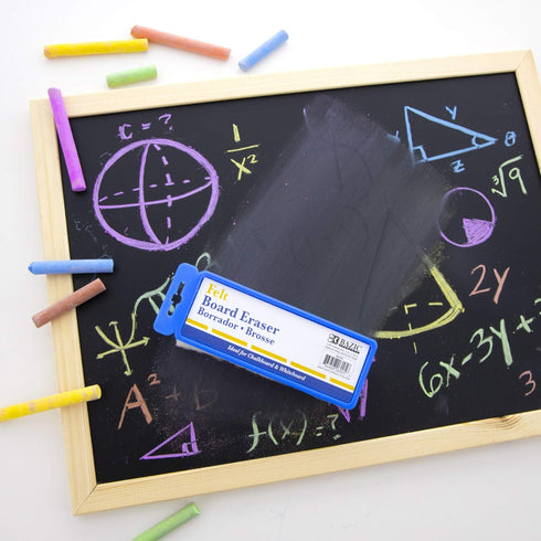 BAZIC Chalkboard Eraser Felt Blackboard Whiteboard Erasers Cleaner Dustless Duster for Teacher Office, 1-Pack...