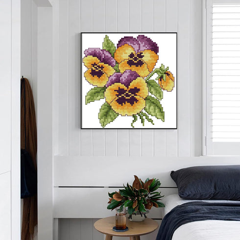 ITSTITCH Stamped Cross Stitch Kits for Adults,Full Range of Easy Embroidery 11CT 3 Strands Crossstitching Kits Preprinted Pattern Design,for Home ...