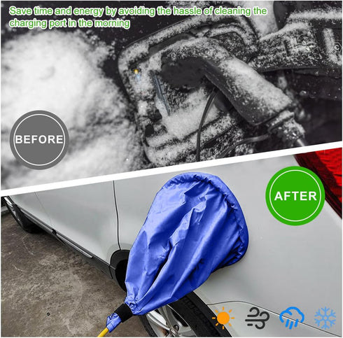 EV Charger Plug Cover, Waterproof Outdoor Electric Car Charging Port Cover, All Weather Steel-Bodied Electric Auto Charger Plug Protection Cover, ...