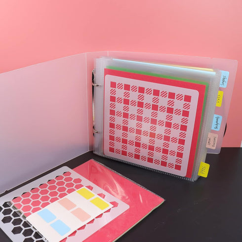 Cookie Stencil Storage Binder Die Cut And Stamp Storage Folder Baking Stencil Organizer Scrapbooking Cutting Dies Stencil Storage Book Collections...