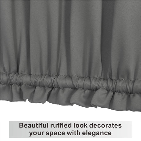 Aquazolax Blackout French Door Curtains - 72 Inch Rod Pocket Curtain for Closet Without Doors Thermal Insulated Front Door Curtains for Glass Wind...