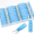 100PCS #10 Fork Connectors, 16-14 Gauge Fork Connector Tinned Copper, Fork Terminals Waterproof Heat Shrink....