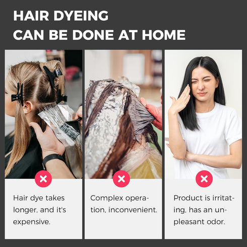 Black Hair Dye Shampoo 3 in 1,Hair Dye Shampoo for Gray Hair Coverage-Gentle Formula,Hair Color Shampoo for Grey Hair,Herbal ingredient,Black in T...