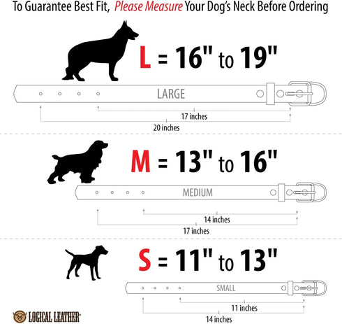 Premium Leather Dog Collar - Best Full Grain Heavy Duty Genuine Leather Collar (Orange, Medium)...
