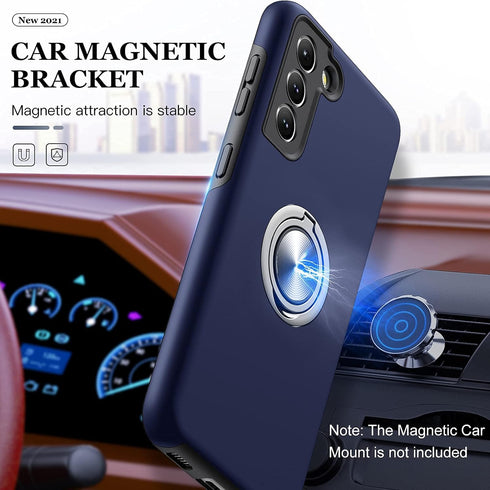JAME Designed for Samsung Galaxy S21 Case (Not for S21 Plus & S21 Ultra), Slim Tough Rugged Shockproof Protective Case with Metal Ring Kickstand f...