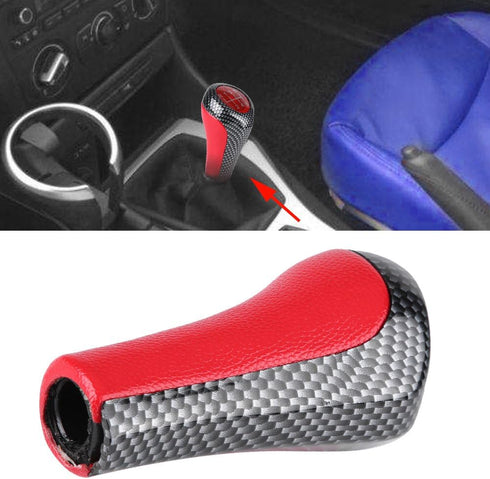 Minyinla 6 Speed Stick Shift Knob Carbon Fiber Gear Shifting Shifter Head Knob for BMW X1 X3 X5 E60 E61 E65 E83 E84 E90 E91 E92...