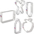 Ann Clark Cookie Cutters Back to School and Teacher Appreciation Cookie Cutters 5-Pc. Set Made in USA, Apple, Pencil, Crayon, Scissors, Paper...