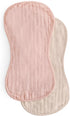 mushie Muslin Baby Burp Cloths | 100% Organic Cotton, Set of 2 (Blush/Fog)...