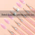 JASSINS Nail Art Brushes,9PCS Double Ended Nail Brush and Nail Dotting Pens,Shiny Handles Professional Nail Liner Painting Tool Brush for Home Use...