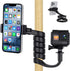 Phone Holder for Stroller/Treadmill/Shopping Cart/Pole,27.5" Length Arm 360°Adjustable Clip 1/4"-20 Threaded,Compatible with 3.5~7.5" iPhone/Smart...