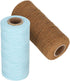 Pure Cotton Yarn, 2 Rolls 8/4 Warp Thread Knit Yarn 250m Tensile Resistant Weaving Loom Cotton Thread for Knit Carpets, Ribbons, Carpets, Blankets...