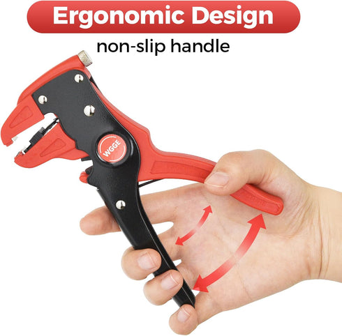 WGGE Automatic Wire Stripper and Cutter, 2 IN 1 Wire Stripper Tool, Adjustable 10-24 AWG Electrical Cable Wire Stripping Tool for Electronic and A...