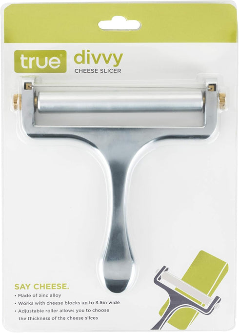True Divvy Slicers for Block Cheeses, Adjustable Roller, Zinc Alloy Handheld Slicer, Kitchen Tools, Charcuterie Accessories, Birthday, Picnic, Gam...