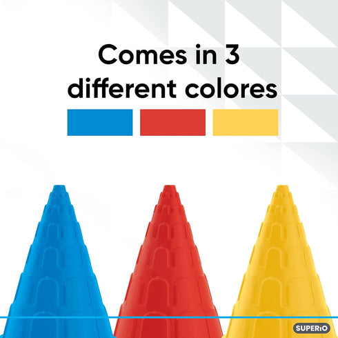 Superio Sand Shaper Tower and Cone Shape, Sand Box Castle Tower Red 10" Kids Durable Outdoor Toys Winter Snow Fort, Snow Castle, Summer Sand Box, ...