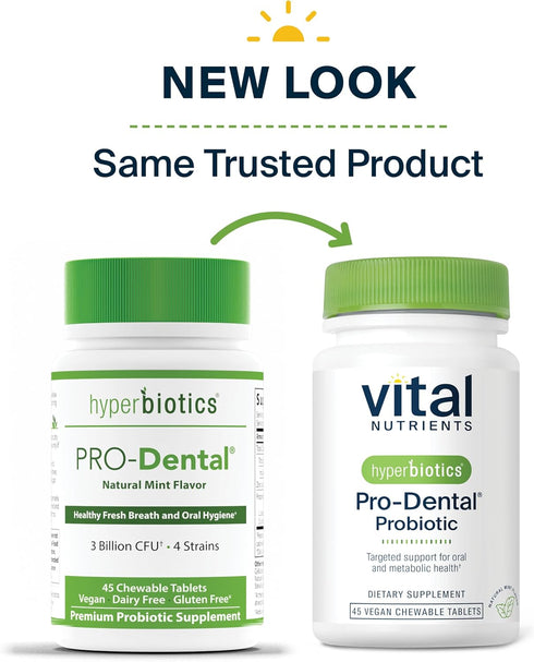 Hyperbiotics Vital Nutrients Pro Dental Probiotic | Clinically Studied BLIS K12 and M18 | Oral Probiotics for Bad Breath Treatment for Adults | Or...