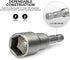 Utoolmart 1/4" Quick-Change Hex Shank 7mm Nut Setter Driver Drill Bit, 65mm Length, Metric With-magnetic 2Pcs...