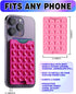 BIAJIYA Phone Sticky Grip Wallet Mount Stick on Suction Mirrors Phone Card Holder Silicone Adhesive Phone Accessory for Tiktok All Smartphones (Ro...