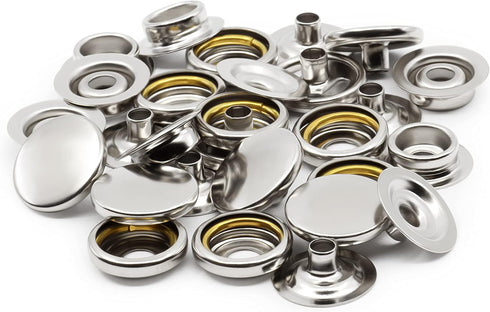 Dritz 5-1 Heavy Duty Snaps, Nickel, Size 24 (5/8-Inch) 7-Sets...