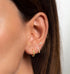 Foxgirl Small Gold Stud Hoop Earrings for Women, Dainty 14K Gold Silver Plated Hypoallergenic Cz Flower Ear Cuff Earrings Set Cartilage Minimalist...