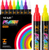 Liquid Chalk Markers Erasable - 8 Vibrant Chalkboard Markers for Chalkboards, Windows, Glass, Signs, Dust Free Chalk Pens for Kids & Adults - 4.5m...