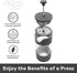 Oggi French Press Coffee Maker (12oz)- Borosilicate Glass, Coffee Press, Single Cup French Press, 3 cup Capacity, Charcoal...