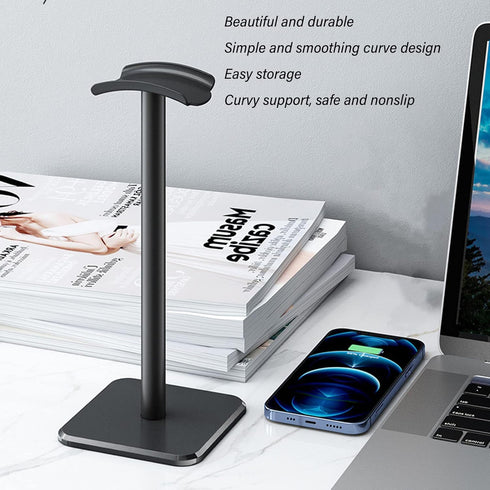 Cuifati Headphone Stand, Aluminum Desktop Headset Stand, Headset Earphone Holder with Solid Base TPU Tray, for AirPods for Beats for Bose for Hype...