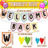 Mixweer 61 Pcs Welcome Back Banner Welcome Bulletin Board Set Boho Classroom Decor Classroom Borders for Bulletin Board Hearts Accents for First D...
