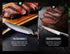 Steak Knives Set Of 2, 4.8 Inch High-Carbon Japanese Stainless Steel Non-serrated Meat Knife With Wood Handle, Damascus Pattern Full Tang Design, ...