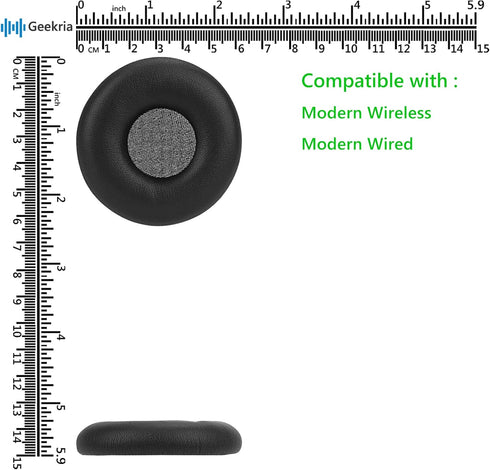 Geekria QuickFit Replacement Ear Pads for Microsoft Modern Wireless, Modern Wired Headphones Ear Cushions, Headset Earpads, Ear Cups Cover Repair ...