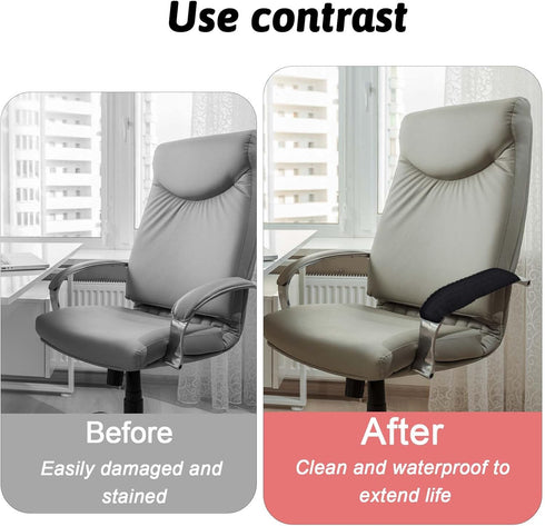 Office Chair Armrest Covers, Zipper Chair Slipcover, Office Removable Arm Rest Covering, Stretch Chair Armrest Covers, Office Seat Hand Rest Prote...