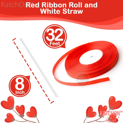 KatchOn, Huge 40x30 Inch Teddy Bear 'I Love You' Balloons - Pack of 2, Red, Romantic-Themed Balloons for Valentine's Day, Anniversary, Romantic Ni...