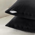 MIULEE Pack of 2 Decorative Velvet Throw Pillow Cover Soft Black Pillow Cover Soild Square Cushion Case for Sofa Bedroom Car 18x 18 Inch 45x 45cm...
