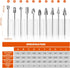 Carbide Burr Set compatible with dremel, HARDELL Double Cut Tungsten Carving Burr Bits, 1/8" shank 10PCS Rotary Tool Accessories for Woodworking, ...