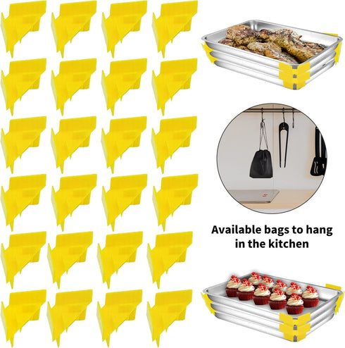 24 Pcs Tray Stackers Sets for Harvest Right Freeze Dryer Accessories Cabinet Pantry for Harvest Right Freeze Dryer Accessories Compatible with Har...