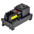 DIN Rail Mount AC 120V NEMA 5-15R Single Receptacle Outlet Power Strip Module, with Rocker Switch Thermal Circuit Breaker Overload Protector...